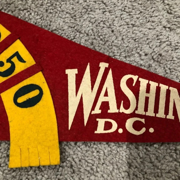 1950 Antique Washington DC Pennant Flag 17" - Picture 4 of 8